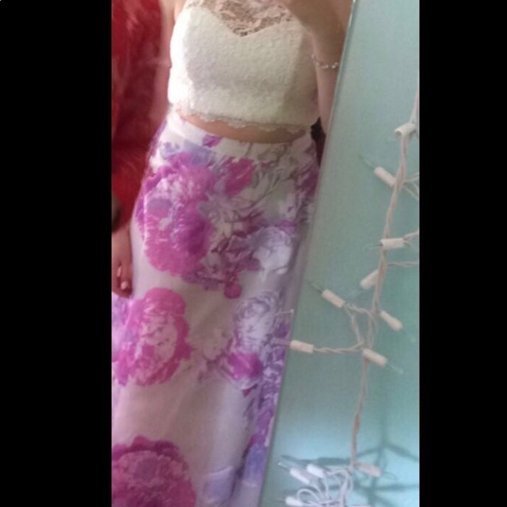 Two piece prom dress